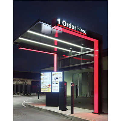 49inch iluminó la impulsión al aire libre a través de tablero del menú en venta fuera de restaurantes empalmó 2 pantallas
