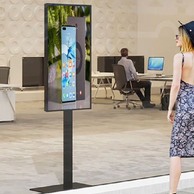 piso 49inch que coloca la publicidad del Lcd de la pantalla de visualización de la ventana de exhibición de la señalización del Lcd Digital interior