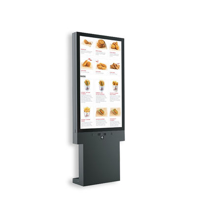Quiosco de LCD exterior de 43 pulgadas 2500 Nits Brillo para publicidad de restaurantes