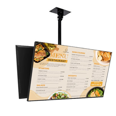 8mm Ultra estrecho restaurante interior Digital Tablero de menú para la publicidad de comida rápida