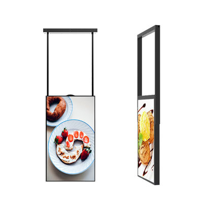Ventana de la tienda de venta al por menor en interiores pantalla LCD de doble cara para publicidad