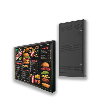 Publicidad de restaurantes Pantalla LCD TFT Android de exhibición exterior de señalización digital a prueba de agua
