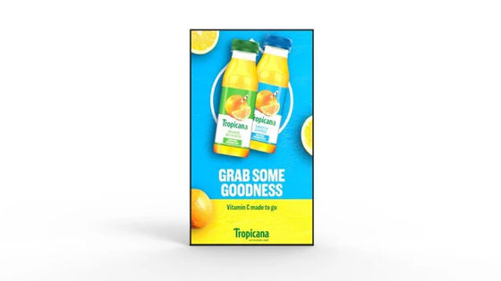 Display de ventana de un solo lado de grado comercial de 55