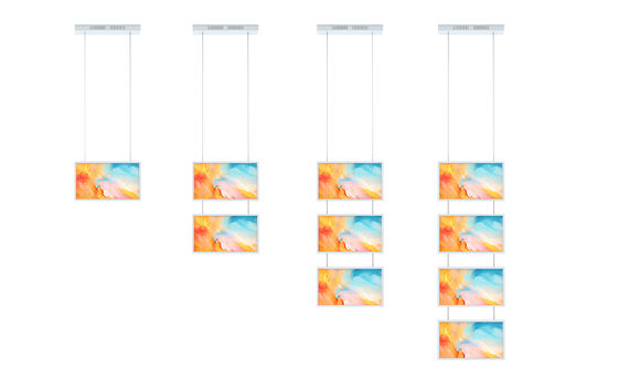 27 pulgadas FHD pantalla LCD de ventana 2000nits montado colgante